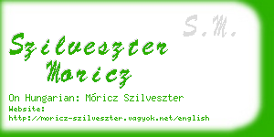 szilveszter moricz business card